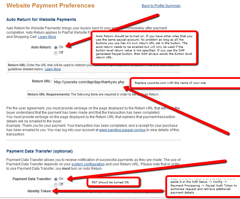 dap-paypal-pdt-settings