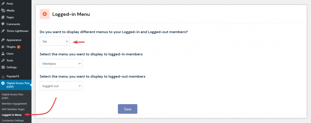 Different Menus for Logged-in and Logged-out Users! - The DAP Blog
