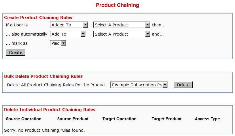 Product Chaining