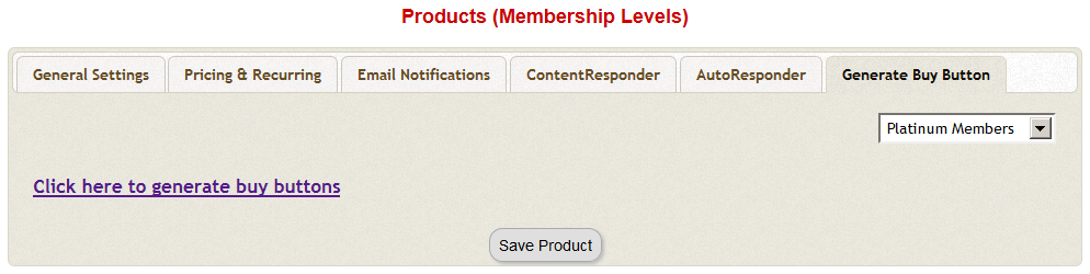 Generate Buy Button Tab